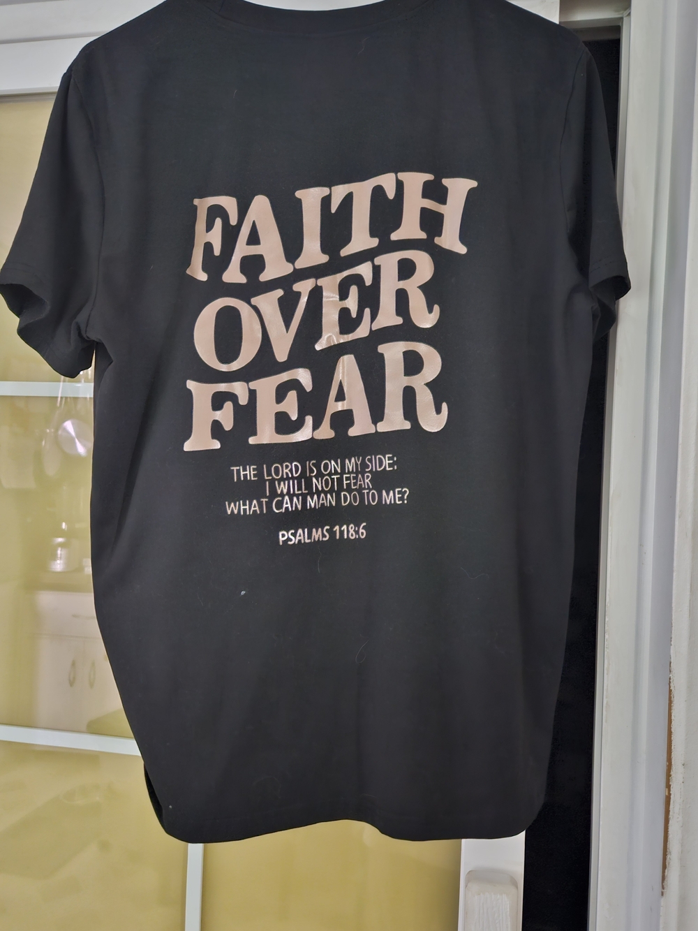 Faith Over Fear Graphic Tee - Black Size L
